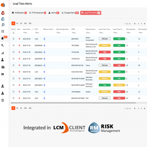 Lead Time Alerts_LCM Client-Screenshot