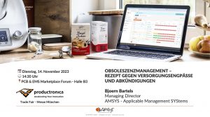 AMSYS Obsoleszenz-Vortrag auf der productronica DE