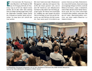 Obsolescence Community Day in a Markt & Technik Article